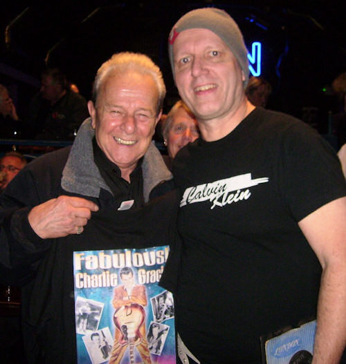 DJ John Blach with 1950s Rock and Roll legend Charlie Gracie at MFN